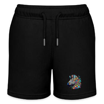 Zebra - Kinder Organic Joggingshorts Mini Bolter von Stanley/Stella - Schwarz - Vorne