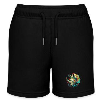 Nashorn - Kinder Organic Joggingshorts Mini Bolter von Stanley/Stella - Schwarz - Vorne