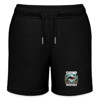Shrimp Aquarium, Amano Shrimp, Red Fire Shrimp - Kids Organic Sweat Shorts by Stanley/Stella - black - Front
