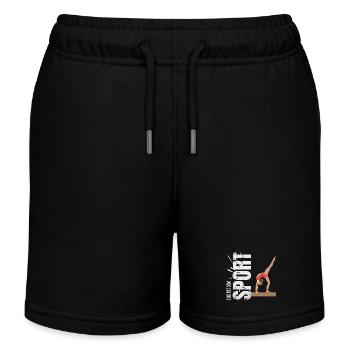 Eins mit dem Sport - Turnen - Kinder Organic Joggingshorts Mini Bolter von Stanley/Stella - Schwarz - Vorne