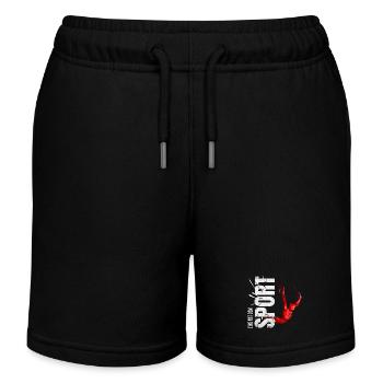 Eins mit dem Sport - Turnen - Kinder Organic Joggingshorts Mini Bolter von Stanley/Stella - Schwarz - Vorne