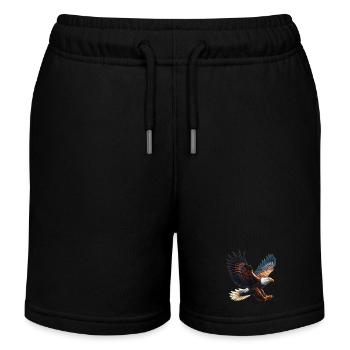 Eagle - Kids Organic Sweat Shorts by Stanley/Stella - black - Front