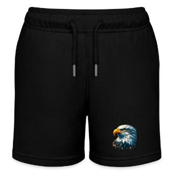 Eagle - Kids Organic Sweat Shorts by Stanley/Stella - black - Front