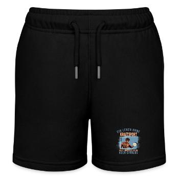 Ein Leben ohne Kraftsport ist möglich aber Sinnlos - Kinder Organic Joggingshorts Mini Bolter von Stanley/Stella - Schwarz - Vorne