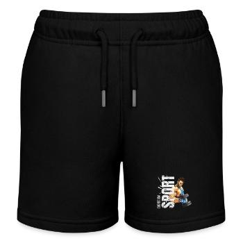 Eins mit dem Sport - Kraftsport - Kinder Organic Joggingshorts Mini Bolter von Stanley/Stella - Schwarz - Vorne