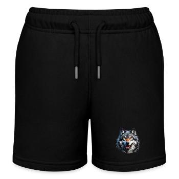 Wolf - Kinder Organic Joggingshorts Mini Bolter von Stanley/Stella - Schwarz - Vorne