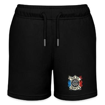 Roi du triple 6 humour fléchettes roi dard cible - Short de jogging enfant bio Stanley/Stella - noir - Devant