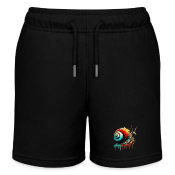 Schnecke - Kinder Organic Joggingshorts Mini Bolter von Stanley/Stella - Schwarz - Vorne