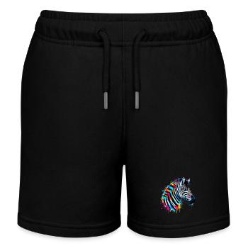 Zebra - Kinder Organic Joggingshorts Mini Bolter von Stanley/Stella - Schwarz - Vorne