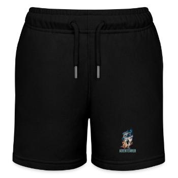 Abenteurer - Kinder Organic Joggingshorts Mini Bolter von Stanley/Stella - Schwarz - Vorne