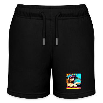 Dog - Kids Organic Sweat Shorts by Stanley/Stella - black - Front