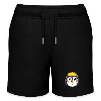 Chantier de construction de pingouins - Short de jogging enfant bio Stanley/Stella - noir - Devant