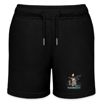 Born to Photograph - Kinder Organic Joggingshorts Mini Bolter von Stanley/Stella - Schwarz - Vorne