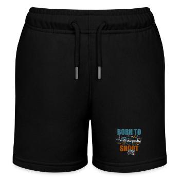 Born to shoot - Kinder Organic Joggingshorts Mini Bolter von Stanley/Stella - Schwarz - Vorne