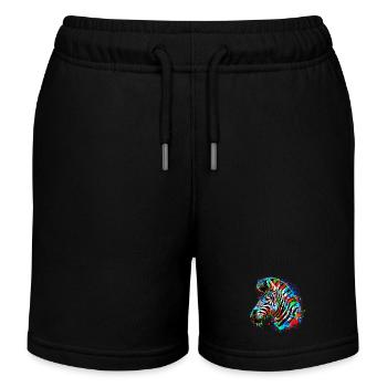 Zebra - Kids Organic Sweat Shorts by Stanley/Stella - black - Front