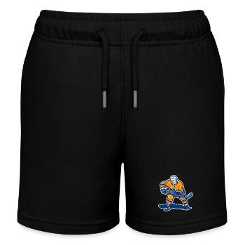 Eishockeyspieler Grafik - Kinder Organic Joggingshorts Mini Bolter von Stanley/Stella - Schwarz - Vorne