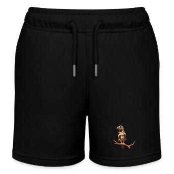 A bird with style and a touch of mystery - Kids Organic Sweat Shorts by Stanley/Stella - black - Front