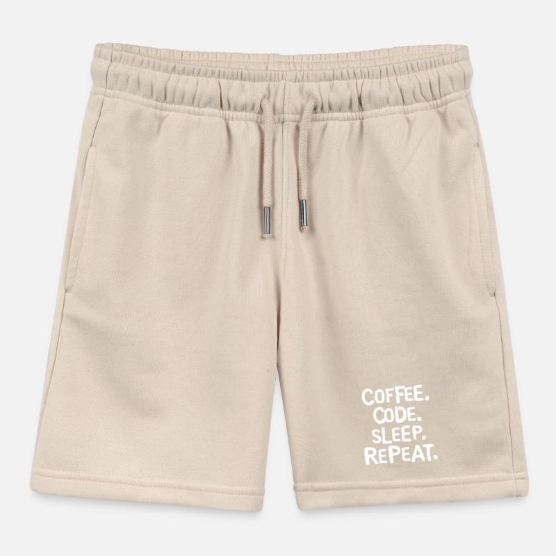coffee code sleep - repeat Programmierer Arbeit Kinder Organic Joggingshorts Mini Bolter von Stanley/Stella