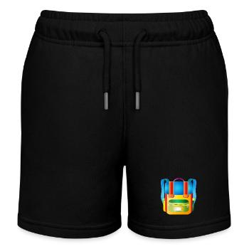 Bunter Retro-Schulranzen für coole Kids - Kinder Organic Joggingshorts Mini Bolter von Stanley/Stella - Schwarz - Vorne