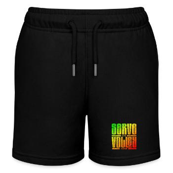 Tennis serve and volley vibes jamaica style - Kinder Organic Joggingshorts Mini Bolter von Stanley/Stella - Schwarz - Vorne