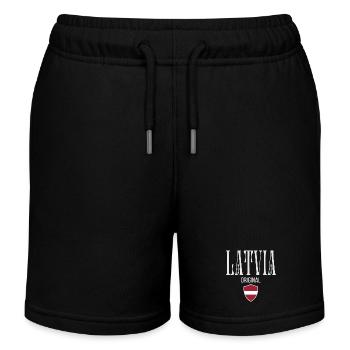 Natif de Lettonie, né en Lettonie - Short de jogging enfant bio Stanley/Stella - noir - Devant