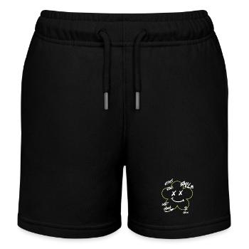 Urban Flower - Kids Organic Sweat Shorts by Stanley/Stella - black - Front