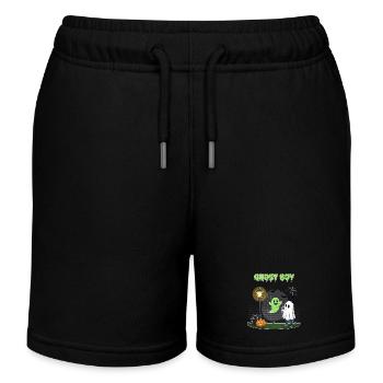 Geisterjunge Halloween Szene - Kinder Organic Joggingshorts Mini Bolter von Stanley/Stella - Schwarz - Vorne
