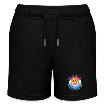 Thanksgiving Gender Reveal Mom-to-be - Kids Organic Sweat Shorts by Stanley/Stella - black - Front