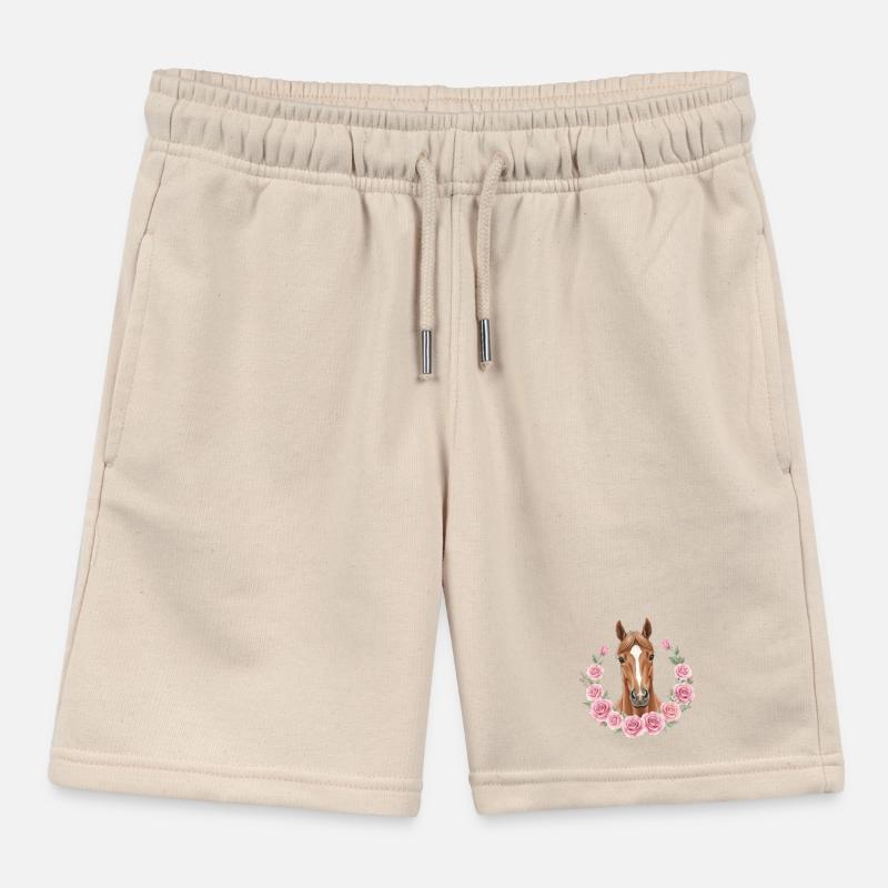 cheval brun Short de jogging enfant bio Stanley/Stella
