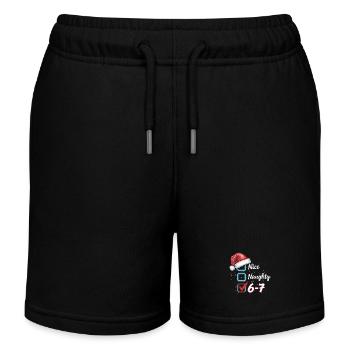 Nice Naughty 6-7 - Kids Organic Sweat Shorts by Stanley/Stella - black - Front