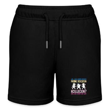 Meine doofen Kollegen Da sind sie ja Büro Arbeit - Kinder Organic Joggingshorts Mini Bolter von Stanley/Stella - Schwarz - Vorne