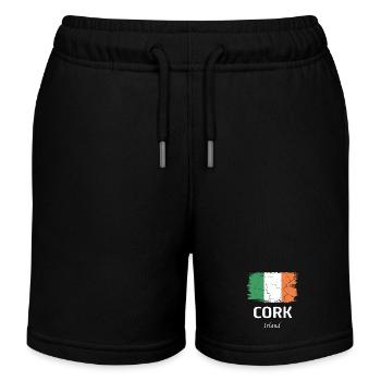 Cork - Kids Organic Sweat Shorts by Stanley/Stella - black - Front