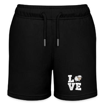 Schafhirte Schäfer Hirte Landwirt Herde Schafe - Kinder Organic Joggingshorts Mini Bolter von Stanley/Stella - Schwarz - Vorne