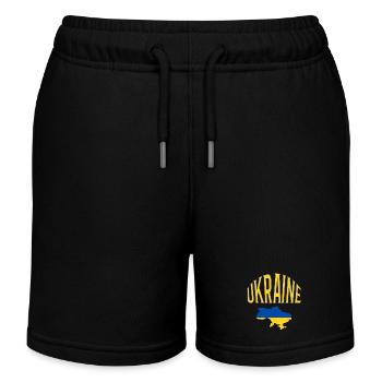 Ukraine - Short de jogging enfant bio Stanley/Stella - noir - Devant