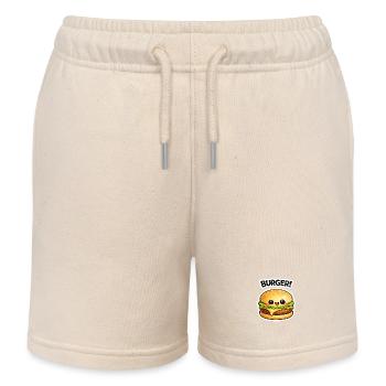 Kawaii Burger Maskottchen Jubel - Kinder Organic Joggingshorts Mini Bolter von Stanley/Stella - Natur - Vorne
