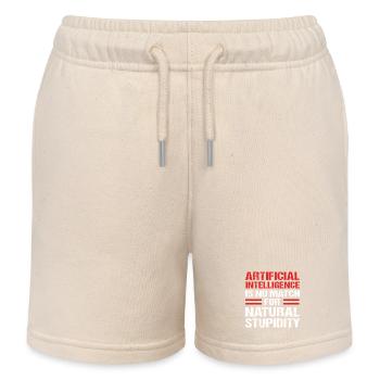 Artificial Intelligence GPT - Kids Organic Sweat Shorts by Stanley/Stella - soft Ecru - Front