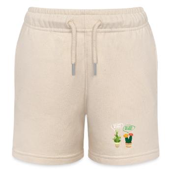 Amateur des plantes, plantes amoureuses des fleurs succulentes, amour - Short de jogging enfant bio Stanley/Stella - écru doux - Devant