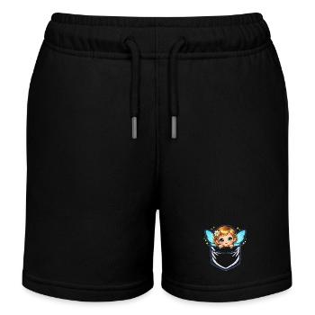 Angel Pocket Portal - Kids Organic Sweat Shorts by Stanley/Stella - black - Front