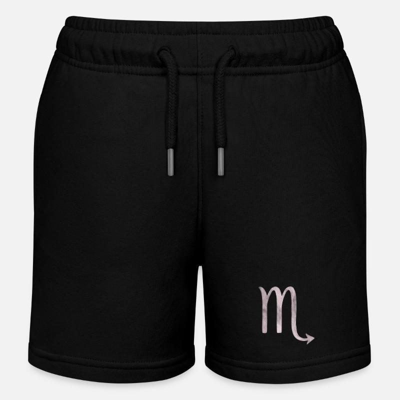 Scorpion - Kids Organic Sweat Shorts by Stanley/Stella - black