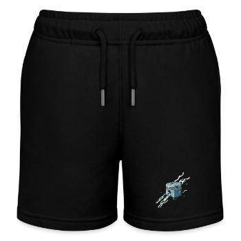 Piston Flame - Kids Organic Sweat Shorts by Stanley/Stella - black - Front