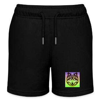 Wolf - Kids Organic Sweat Shorts by Stanley/Stella - black - Front
