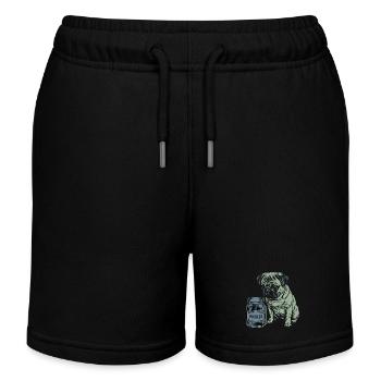 Hundefreund Design – Herz für Vierbeiner - Kinder Organic Joggingshorts Mini Bolter von Stanley/Stella - Schwarz - Vorne