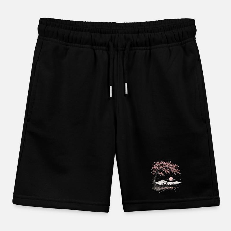 Vélo cerisier fleur de cerisier Short de jogging enfant bio Stanley/Stella