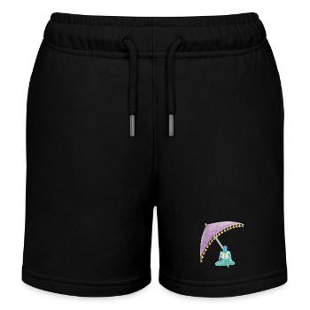 Meditation unterm Farbvorhang - Kinder Organic Joggingshorts Mini Bolter von Stanley/Stella - Schwarz - Vorne