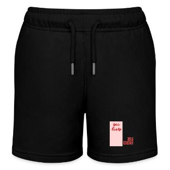 Affirmation_Selbstliebe - Kinder Organic Joggingshorts Mini Bolter von Stanley/Stella - Schwarz - Vorne
