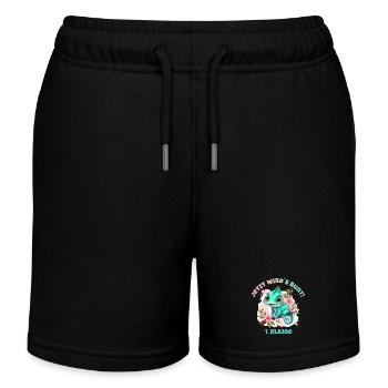 Chamäleon Aquarell - Jetzt wirds bunt - 1. Klasse - Kinder Organic Joggingshorts Mini Bolter von Stanley/Stella - Schwarz - Vorne