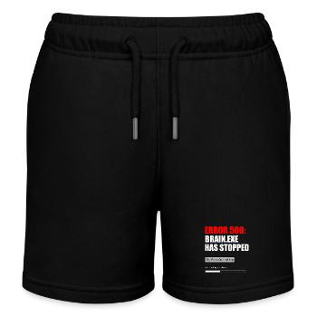 Fehler 500 Brain.exe Crash Tech Grafik-Tee - Kinder Organic Joggingshorts Mini Bolter von Stanley/Stella - Schwarz - Vorne