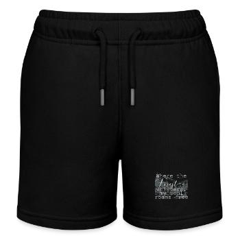 Forest forest motif with beautiful saying - Kids Organic Sweat Shorts by Stanley/Stella - black - Front