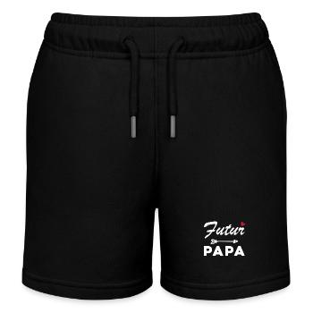 Futur Papa Humour Cadeau Homme Fête des Pères - Short de jogging enfant bio Stanley/Stella - noir - Devant
