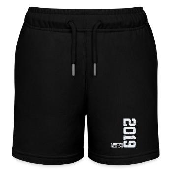 7E ANNIVERSAIRE ÉDITION LIMITÉE 2019 - Short de jogging enfant bio Stanley/Stella - noir - Devant